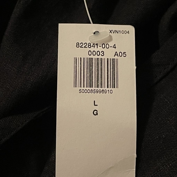 Black Old Navy Women's Flutter-Sleeve Linen-Blend Swing Blouse - Picture 5 of 7